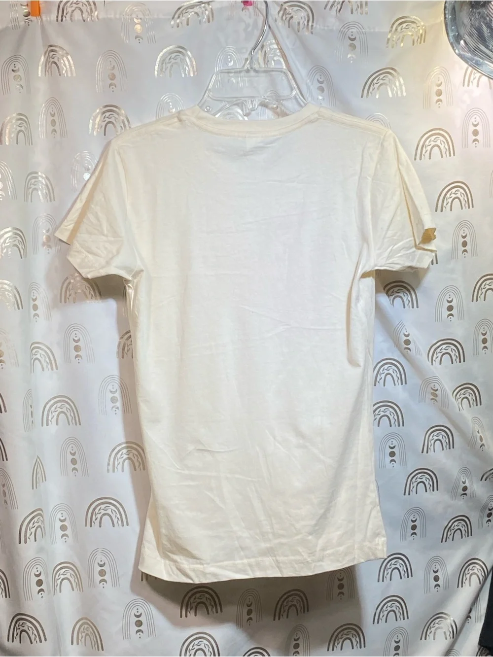 Cream Kids Short-Sleeve Tee with Pink Cat Graphic Upcycled